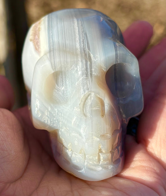 Druzy Agate Skull